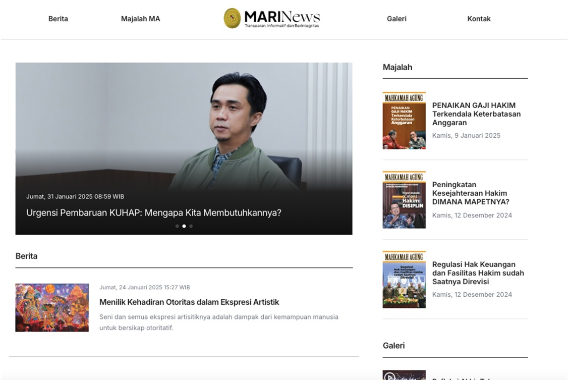 Mahkamah Agung Luncurkan Portal Berita Baru, 3 Hal Ini Wajib Kamu Ketahui!