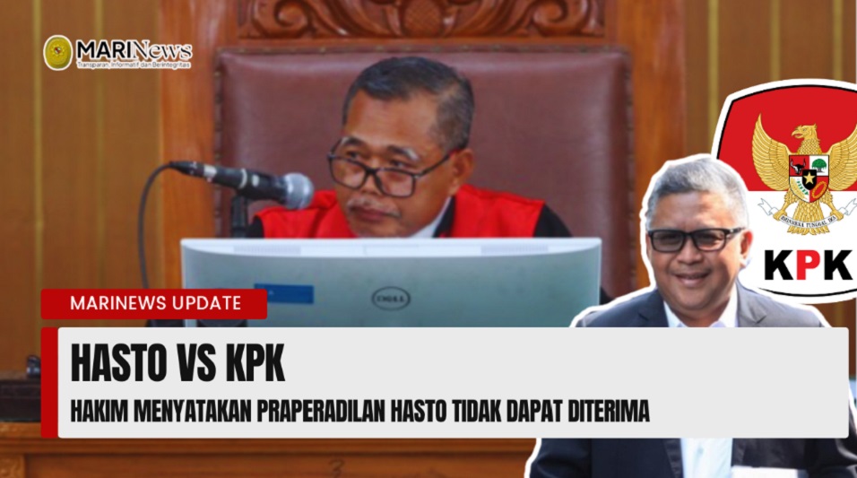 Hakim menjelasakan alasan menolak praperadilan Hasto. Foto istimewa