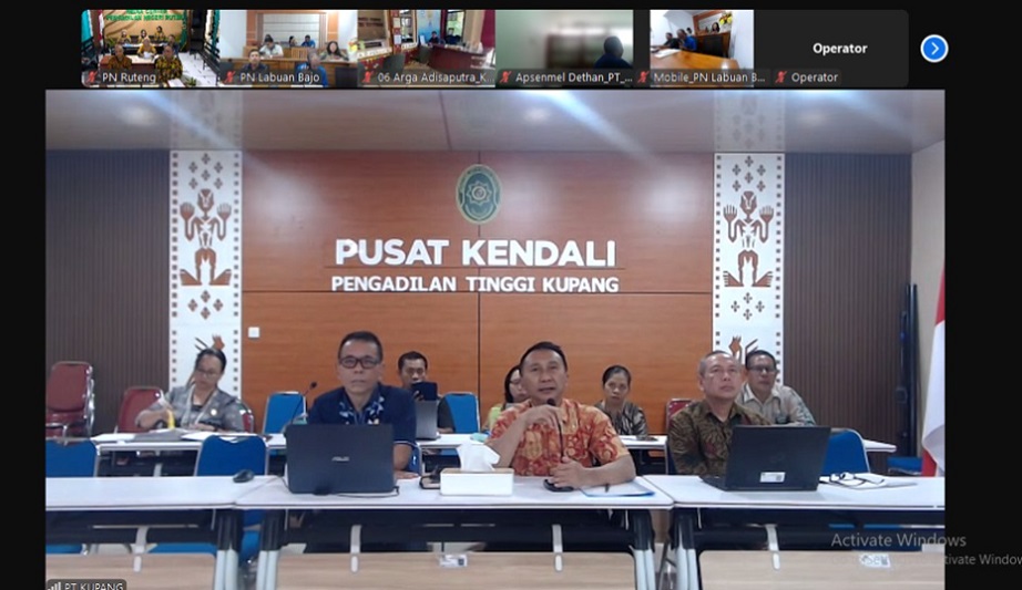 Pengadilan Tinggi Kupang Lakukan Pengawasan dan Pembinaan Melalui Ruang Kendali