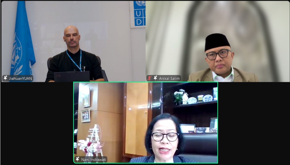 Webinar bertemakan “Shift Underway-Women Judges in Asia” yang diadakan UNDP mengundang  Dr. Nani Indrawati, S.H., M.H., (Hakim Agung Kamar Perdata). Foto dokumentasi MA.