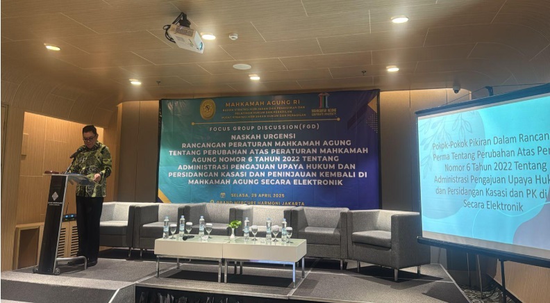 Mahkamah Agung Menggelar FGD Bertema Urgensi Pembaruan Administrasi Perkara Kasasi dan PK secara Elektronik