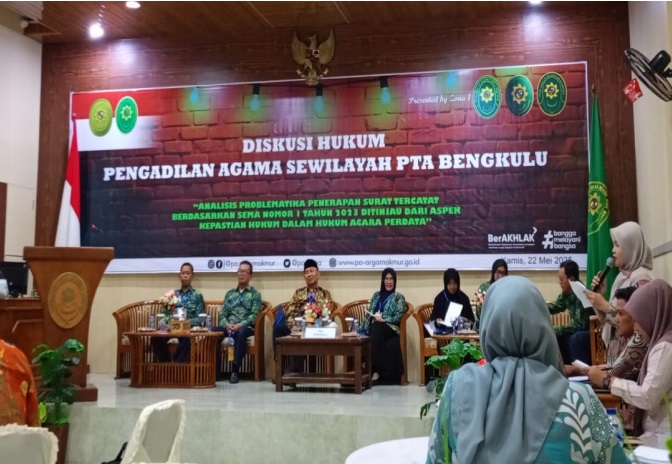 Pengadilan Tinggi Agama (PTA) Bengkulu menyelenggarakan diskusi hukum yang krusial pada 22-23 Mei 2025 di Pengadilan Agama Arga Makmur. Foto dokumentasi PTA Bengkulu