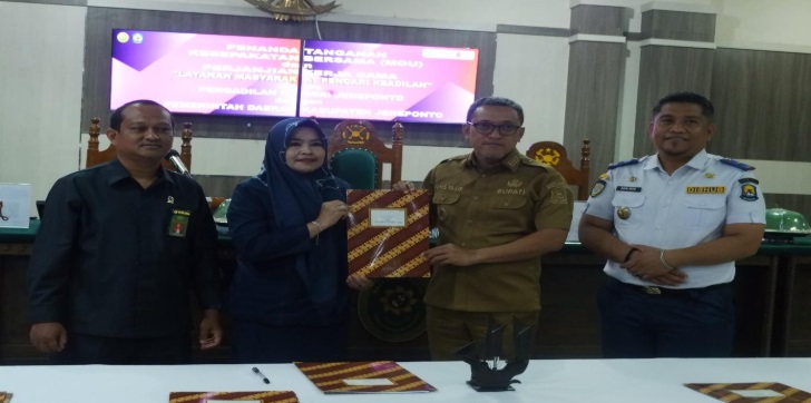 Pelaksanaan MoU Pengadilan Negeri Jeneponto dan Pemerintah Kabupaten Jeneponto. Foto dokumentasi PN Jeneponto