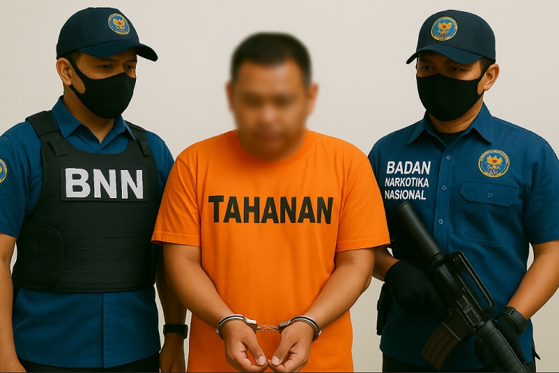 Ilustrasi tahanan tindak pidana narkotika. Foto chatGPT