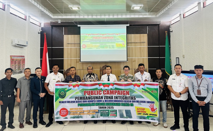 PN Bengkalis menyelenggarakan beberapa sosialisasi kepada masyarakat, sekaligus mencanangkan kembali Zona Integritas. Foto dokumentasi PN Bengkalis