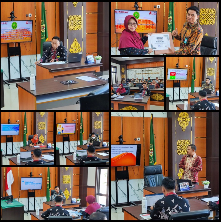 PN Pulau Punjung menggelar kegiatan sosialisasi internal yang melibatkan seluruh hakim dan aparatur pengadilan dalam rangka meningkatkan pemahaman regulatif dan penguatan kualitas pelayanan kepada masyarakat. Foto dokumentasi PN Pulau Punjung.