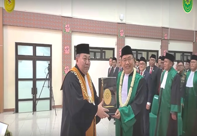 Acara Wisuda Purnabakti Ketua Pengadilan Tinggi Agama Bengkulu. Foto YouTube Mahkamah Agung