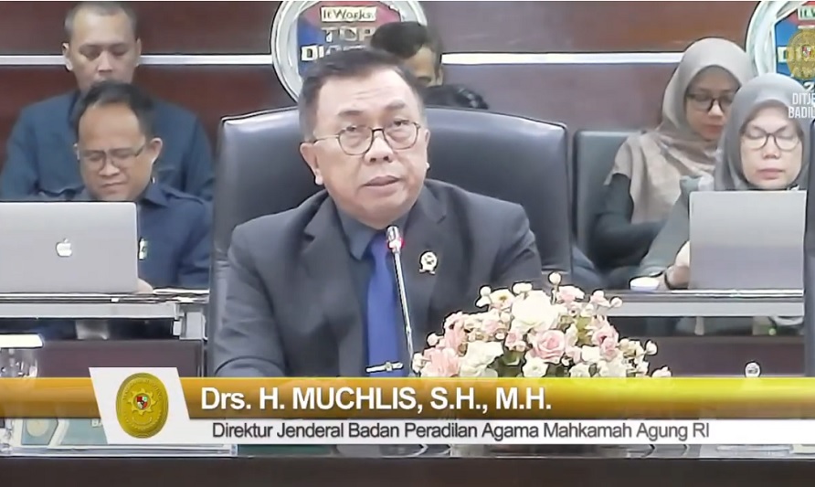 Dirjen Badilag Mahkamah Agung Drs. H. Muchlis, S.H., M.H. Foto YouTube Ditjen Badilag