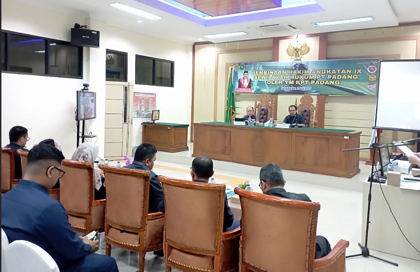 PT Padang Gelar Pembinaan Hakim Angkatan IX. Foto dokumentasi PT Padang.