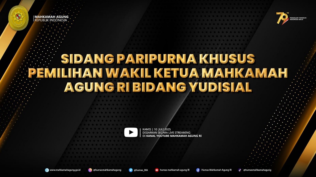 YouTube Pemilihan Wakil Ketua MA