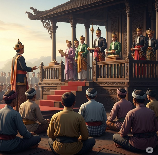Ilustrasi kerajaan Majapahit. Foto ChatGpt