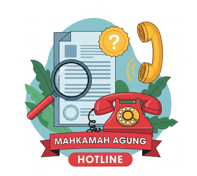 ilustrasi nomor hotline Mahkamah Agung RI. Ilustrasi Gemini AI