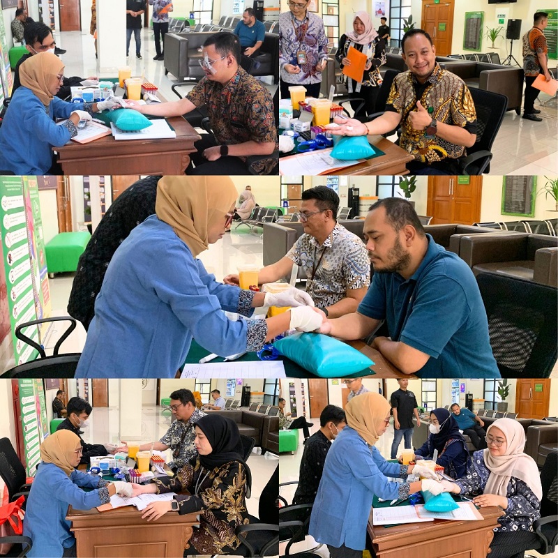 Pengadilan Negeri Cikarang menggelar kegiatan pemeriksaan kesehatan bagi seluruh aparatur pengadilan, mulai dari hakim, pegawai, hingga tenaga honorer. Foto dokumentasi PN Cikarang