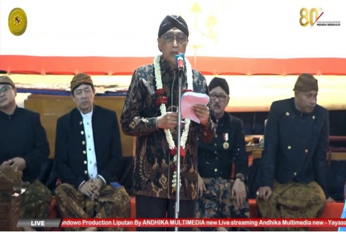 Ketua MA membuka pagelaran wayang kulit dalam rangka HUT MA ke-80. Dokumentasi: YouTube MA