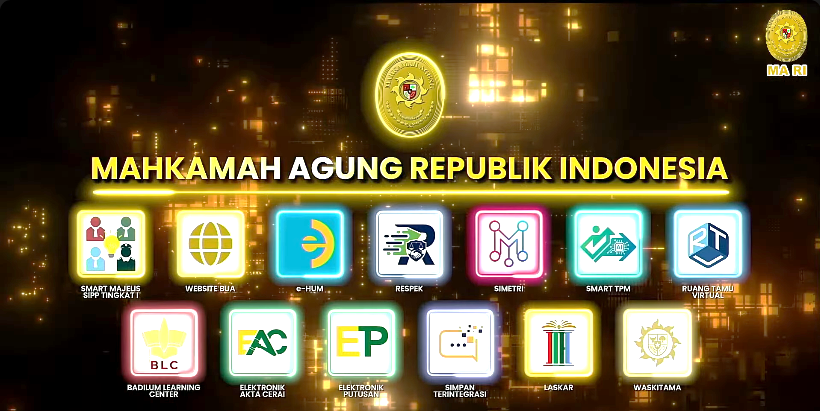 Peluncuran 13 Inovasi Aplikasi Layanan Peradilan pada Peringatan Hari Ulang Tahun ke-80 Mahkamah Agung Republik Indonesia