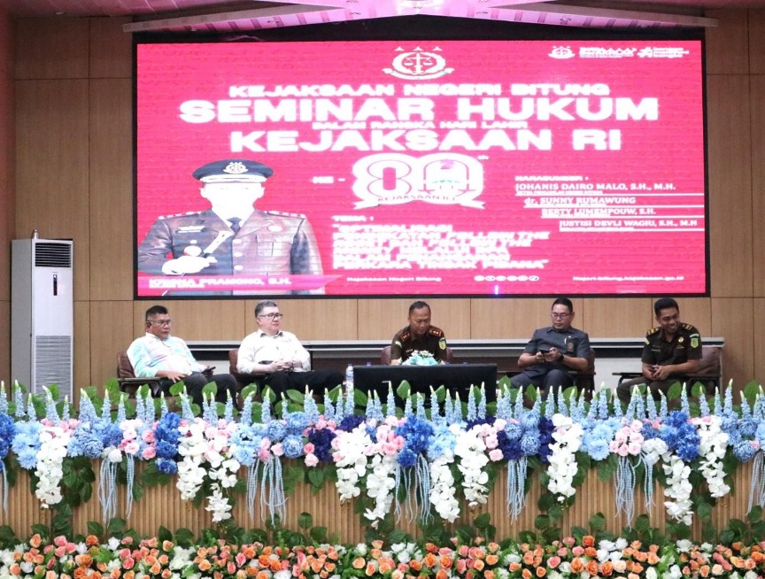 Ketua PN Bitung Hadir di Seminar Hut Kejaksaan. Foto ; Youtube MA