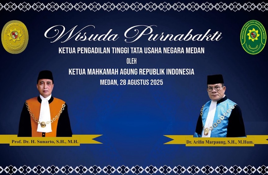 Ketua Mahkamah pimpin wisuda purnabakti KPT TUN Medan. Foto: Youtube MA