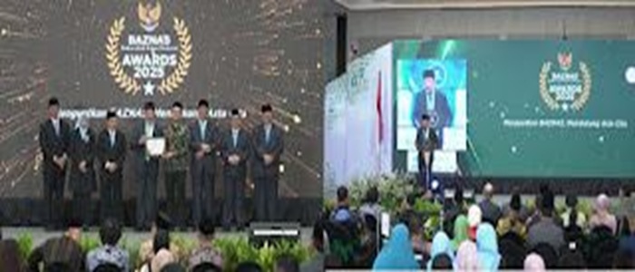 Penghargaan untuk Dirjen Madilag Mahkamah Agus RI dari BAZNAS. Foto ; Dokumentasi Ditjen Badilag MA
