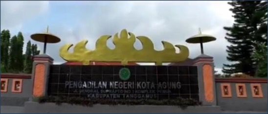 Gedung Pengadilan Negeri Kota Agung. Foto : Dokumentasi Pribadi