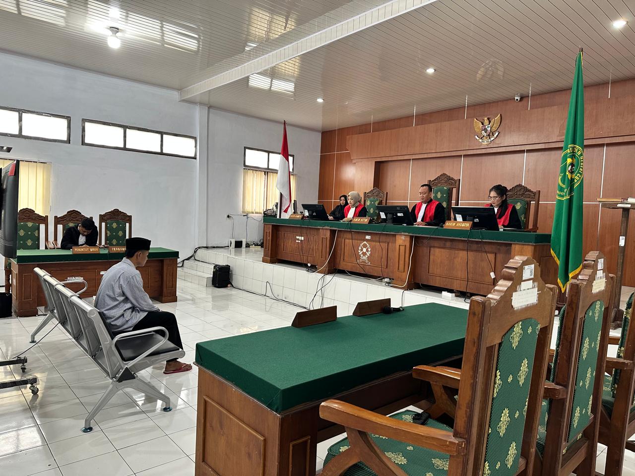Sidang kasus pencurian yang berakhir dengan restorative justice di PN Curup. Foto : Dokumentasi PN Curup