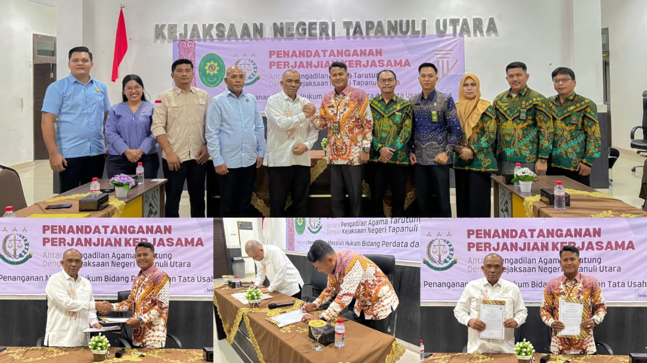 MoU PA Tarutung dan Kejari Taput. Foto : PA Tarutung