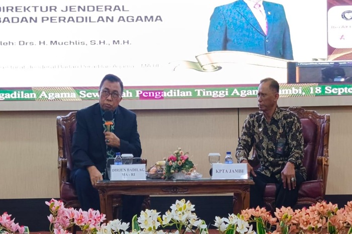 Pembinaan oleh Dirjen Badilag di PTA Jambi. Foto : PTA Jambi