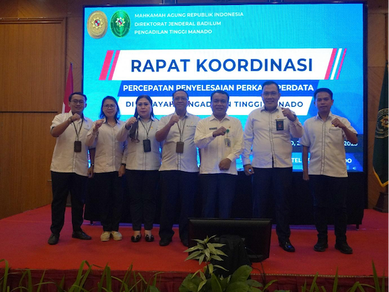 Rakor PN se-Sulut untuk percepatan sengketa perdata. Foto : Dokumentasi PT Manado