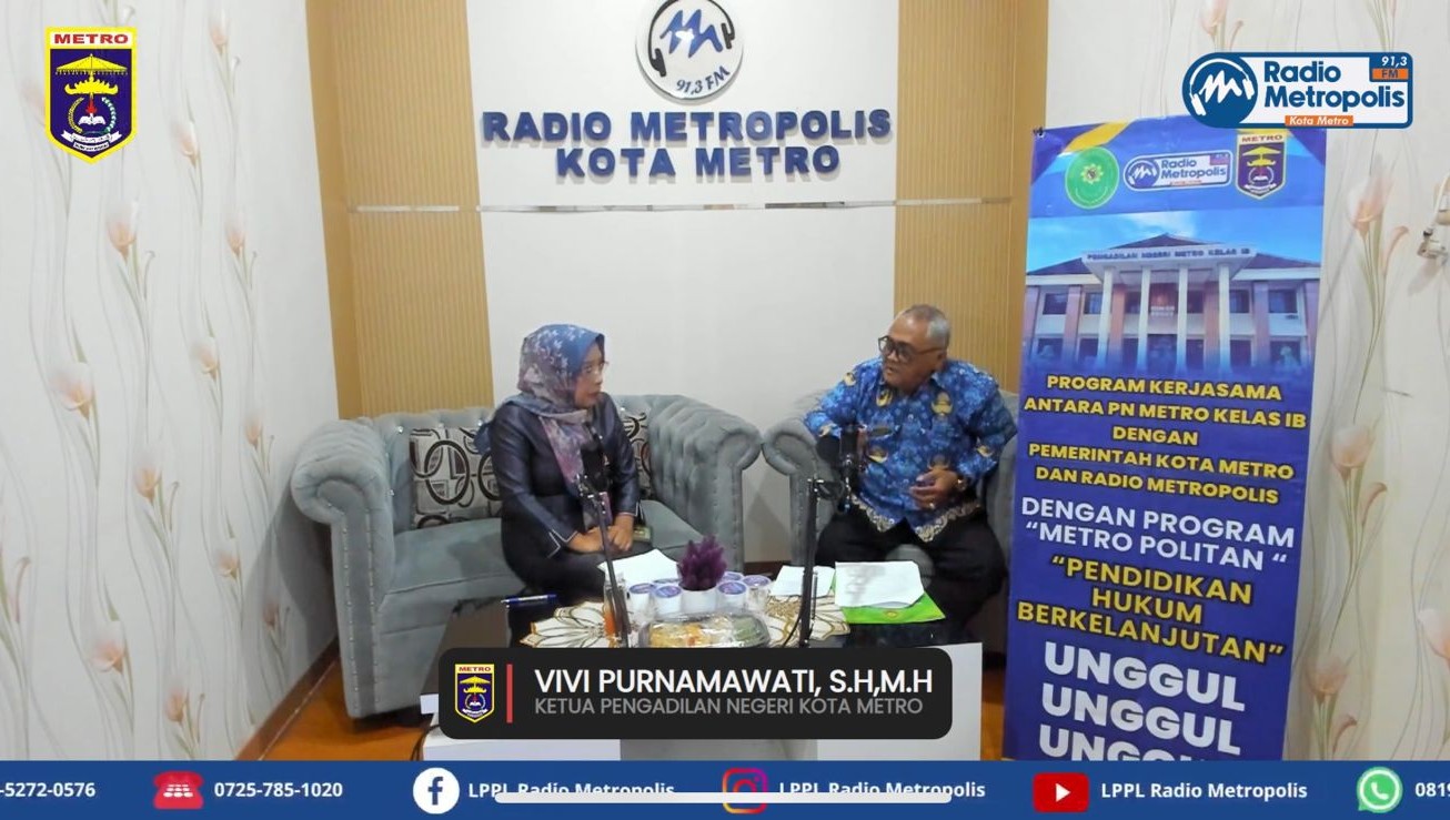 Podcast metropolitan PN Metro. Foto : Dokumentasi PN Metro