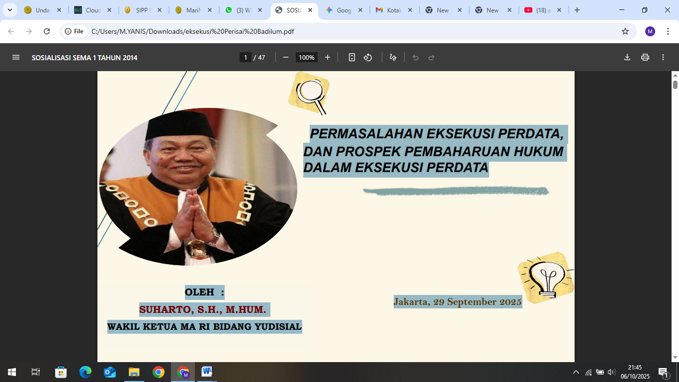 Wakil Ketua MA Suharto menjadi narasumber dalam Sarasehan Interaktif (Perisai). Foto ; Dokumentasi Penulis