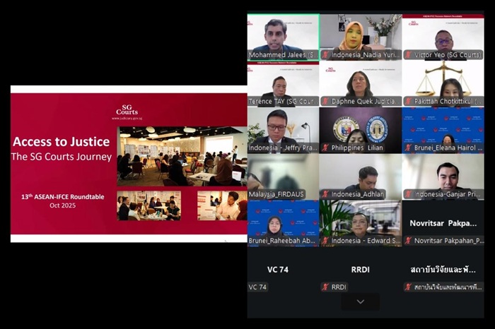 Tangkapan Layar 13th ASEAN-IFCE Resource Network Roundtable)