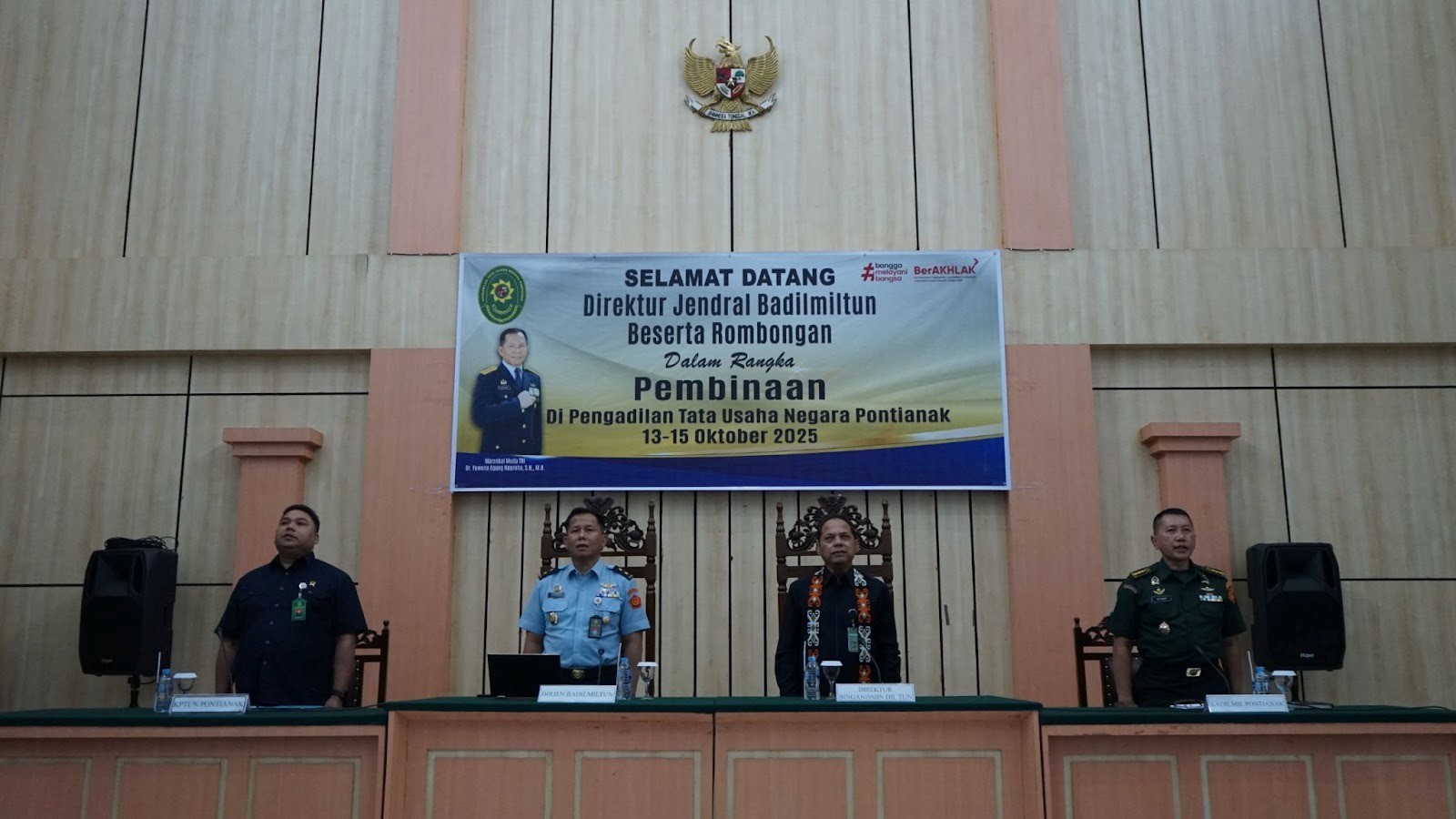 Dirjen Badilmiltun Tekankan 8 Poin Pembinaan bagi Hakim dan ASN Saat Kunjungan ke Pontianak