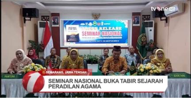 Press Release Seminar Nasional dalam liputan TvOne. dok. PTA Semarang
