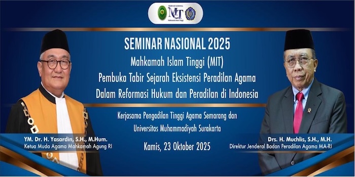 Seminar nasional yang digelar Badilag MA di Universitas Muhammadiyah Surakarta. Foto : Dokumentasi Badilag MA