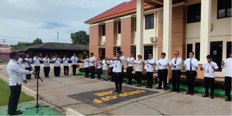 Suasana apel di PN Merauke. dok. PN Merauke