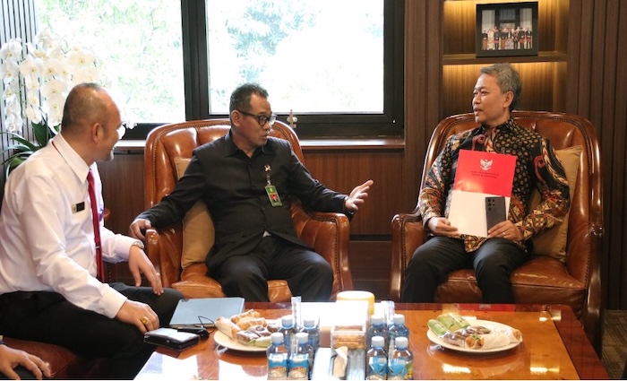 Pertemuan pimpinan Sekretariat Mahkamah Agung dan Mahkamah Konstitusi RI. Foto : Dokumentasi Biro Hukum dan Humas MA RI