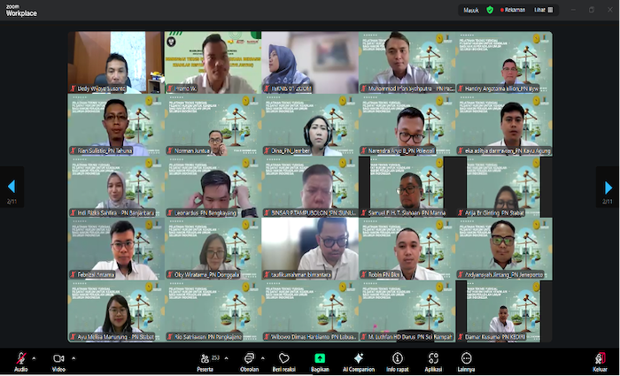 Pelatihan yustisial bertema filsafat hukum yang digelar Badan Strajak Diklat Kumdil MA. Foto : Dokumentasi Pribadi