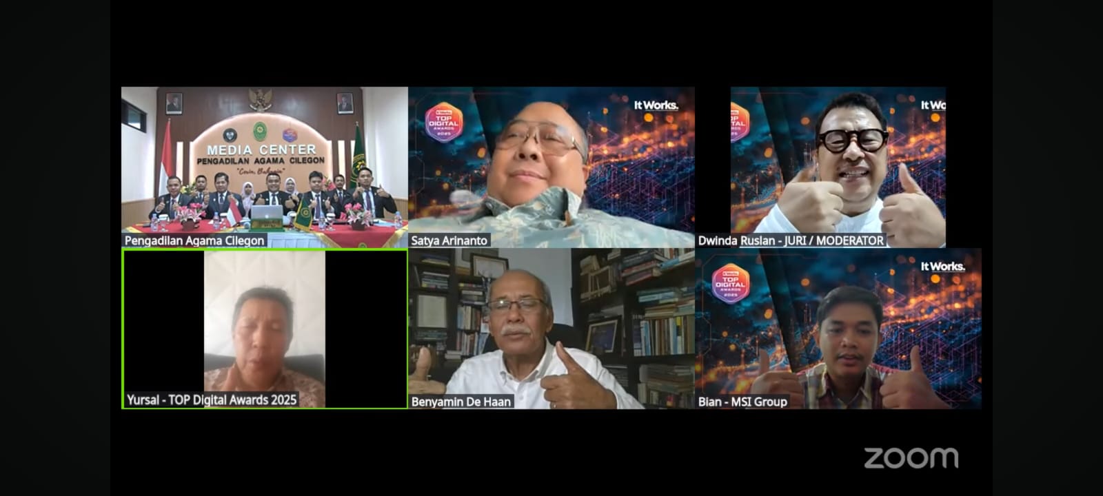 Presentasi dan Penjurian Top Digital Awards 2025. Foto: Dokumentasi Pengadilan Agama Cilegon