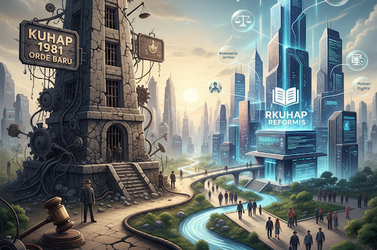 Ilustrasi transformasi KUHAP. Foto : Ilustrasi oleh penulis