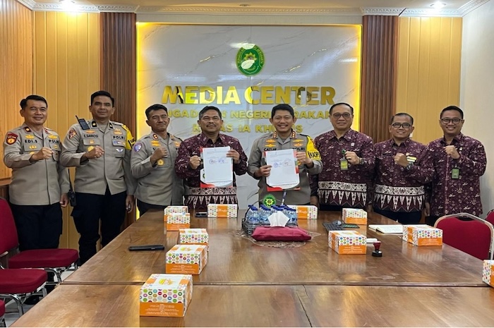 Penandtanganan MoU PN Surakarta dan Polresta Surakarta. Foto : PN Surakarta