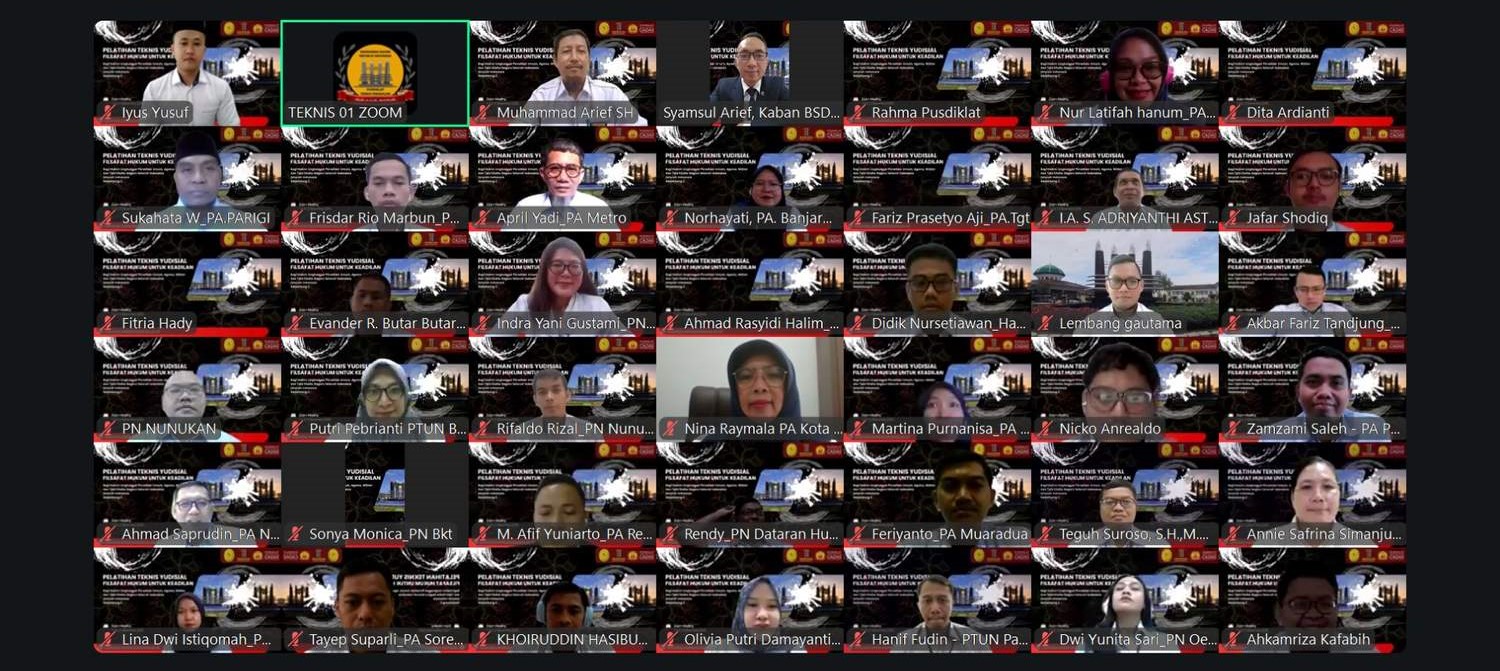 Kabadan Strajak MA RI Buka Pelatihan Filsafat Hukum Untuk Keadilan Bagi Hakim