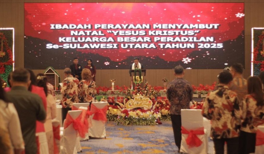 Warga Kristiani Peradilan Se-Sulawesi Utara Menggelar Perayaan Menyambut Natal