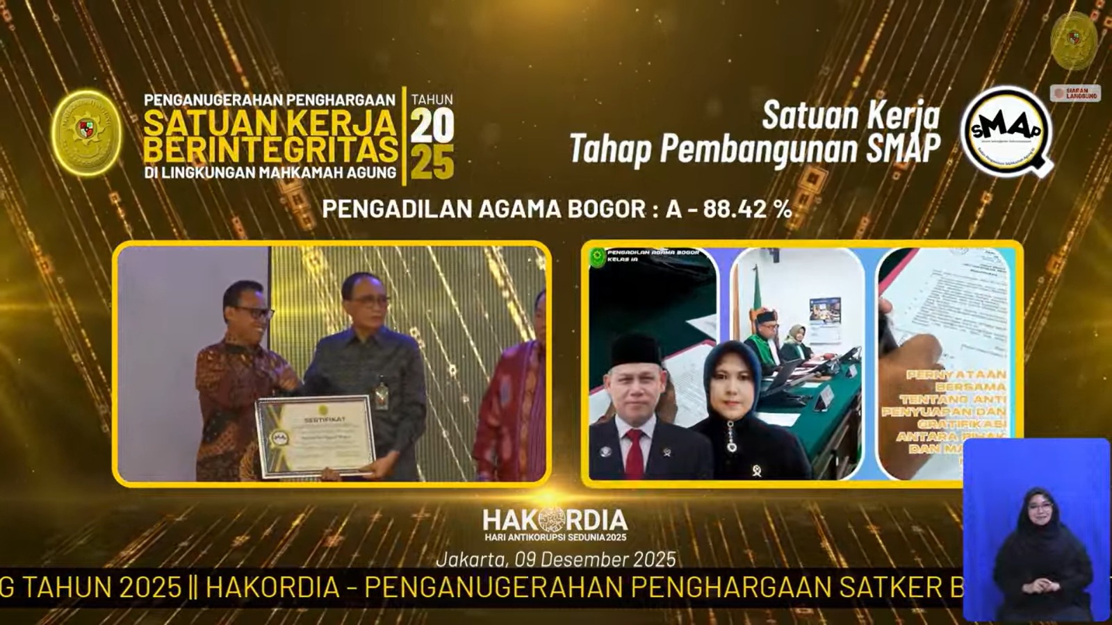 Ketua Mahkamah Agung Apresiasi 22 Satuan Kerja Berintegritas Tahun 2025