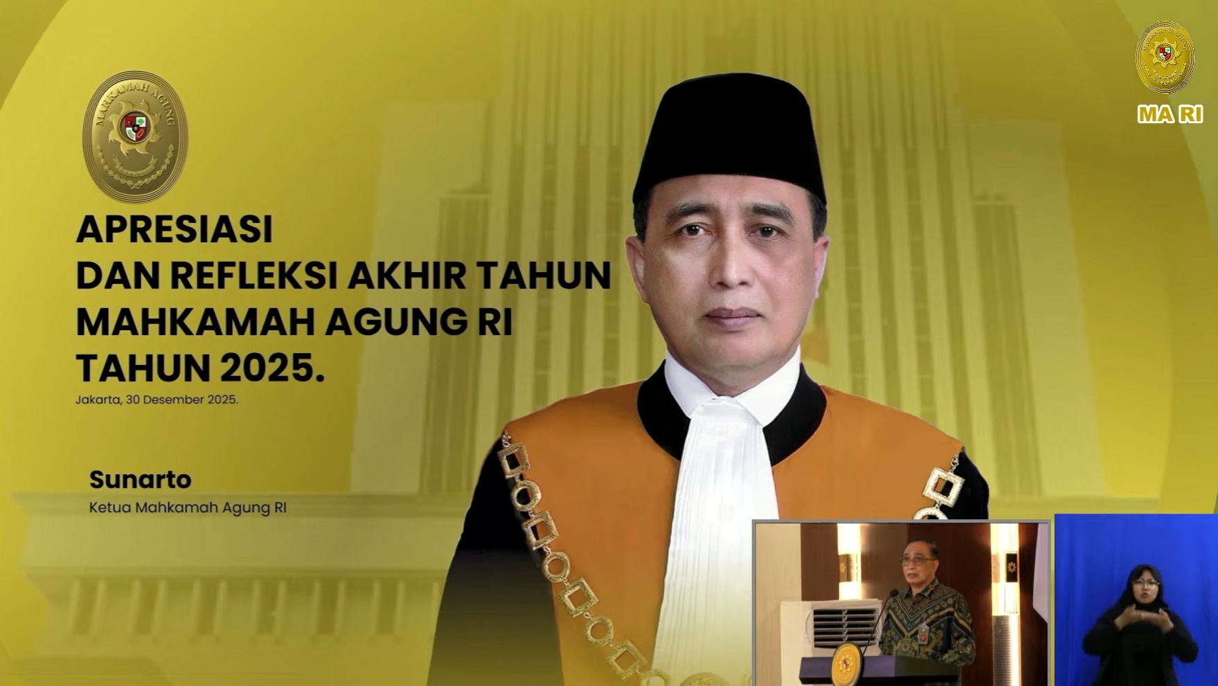 Ketua Mahkamah Agung Apresiasi Capaian Kinerja 2025: "Justru di Tengah Keterbatasan, Tulusnya Pengabdian Semakin Berkesan”