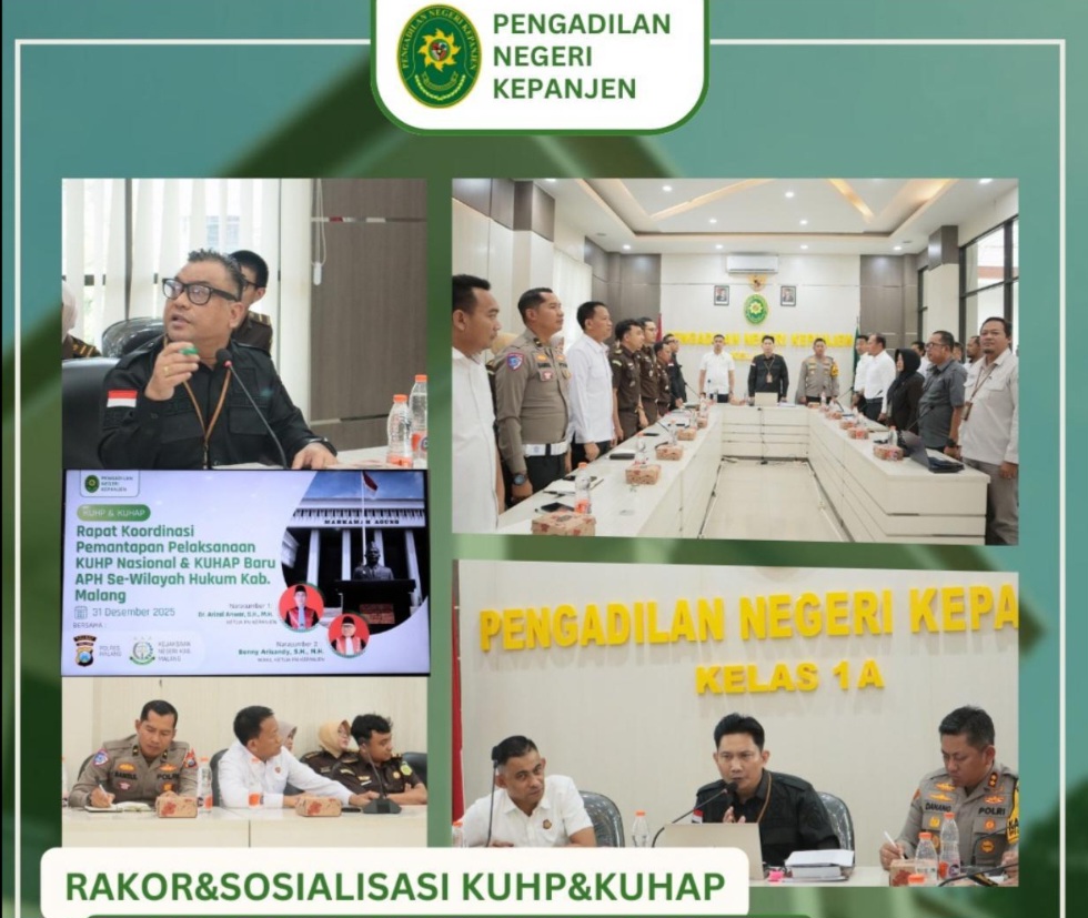 RAKOR Sosialisasi KUHP Nasional & KUHAP Baru di PN Kepajen | Dok. Istimewa