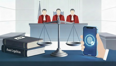Ilustrasi Asas Legalitas. (Foto: Ilustrasi AI)