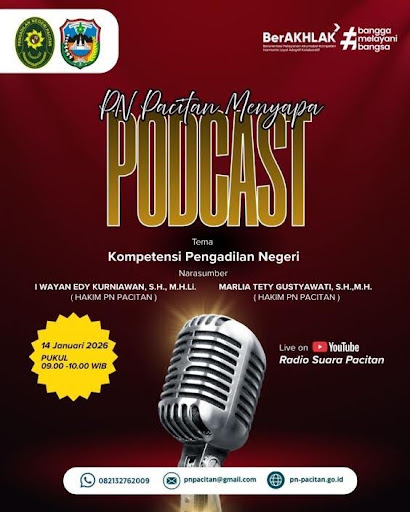 Podcast PN Pacitan Menyapa. (Foto: Dok: PN Pacitan)