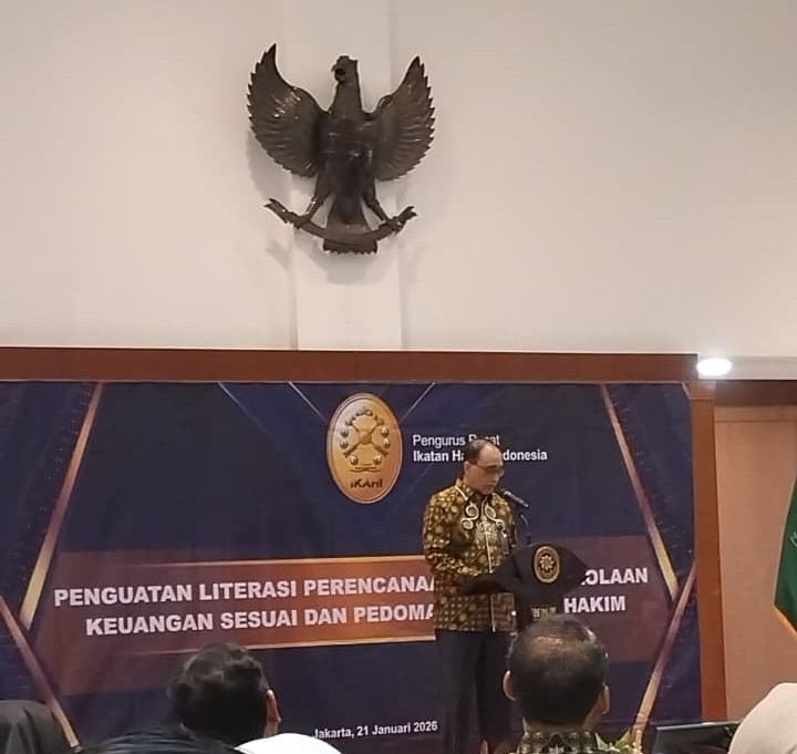 KMA dalam kegiatan diskusi “Penguatan Literasi Perencanaan dan Pengelolaan Keuangan sesuai Kode Etik dan Pedoman Perilaku Hakim” | Dok. Penulis