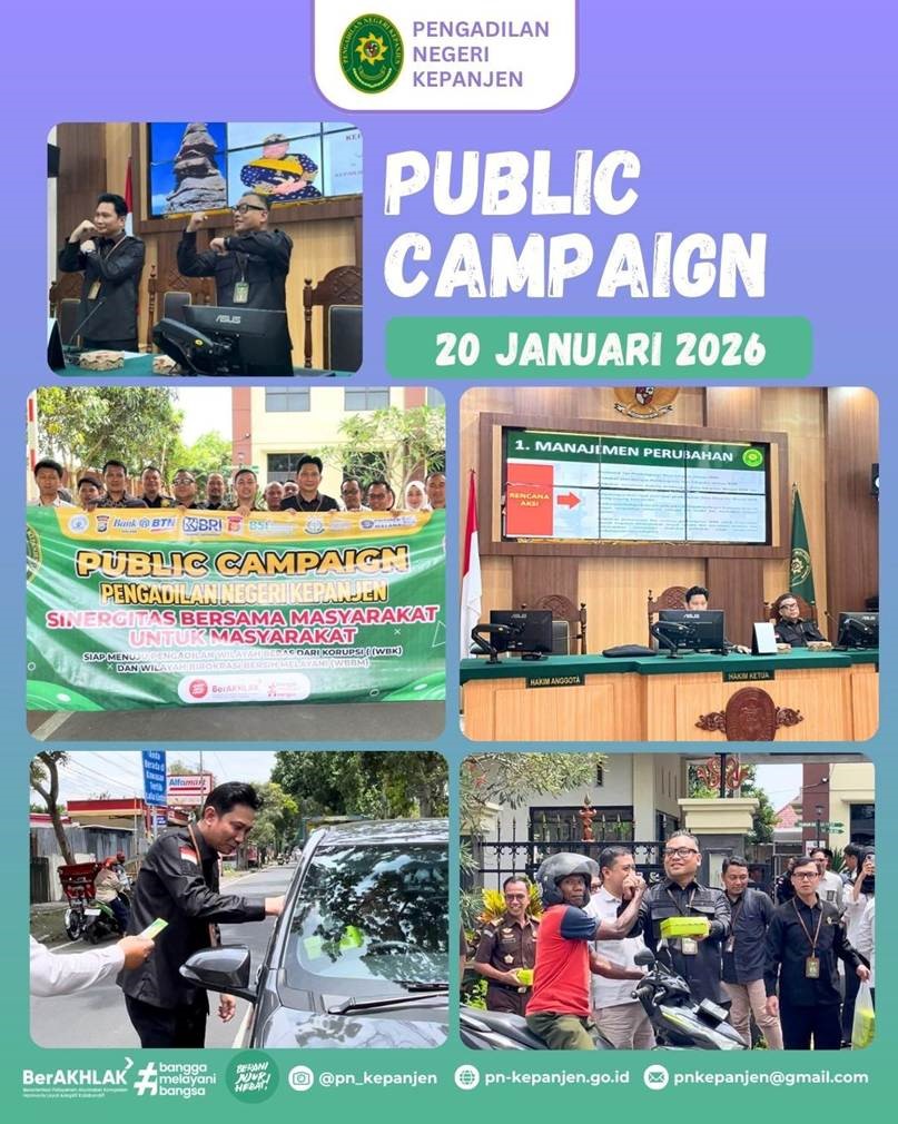 Public Campaign Zona Integritas PN Kepanjen, Sinergitas Bersama Masyarakat untuk Masyarakat