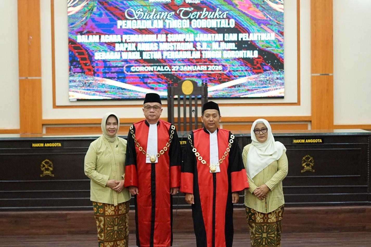 Ketua Pengadilan Tinggi Gorontalo  Resmi Melantik Wakil Ketua Pengadilan Tinggi Gorontalo