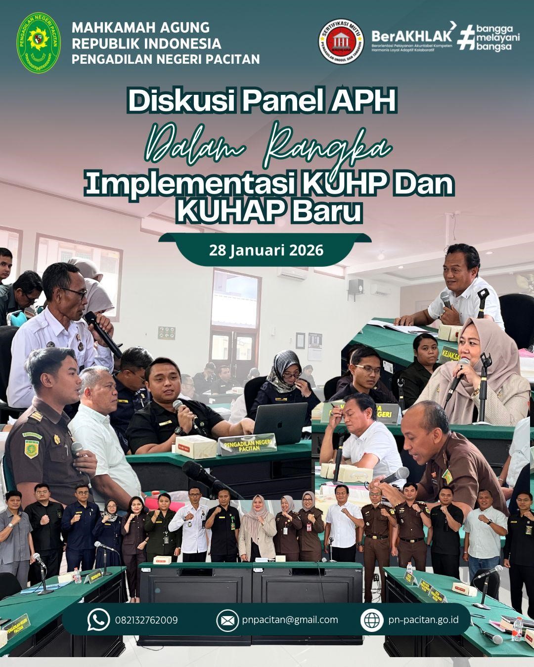 PN Pacitan Gelar Diskusi Panel Implementasi KUHP dan KUHAP Baru